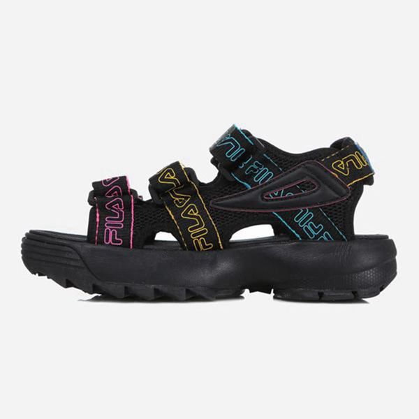 Fila Ss Disruptor Sd Pipey Kd Boy's Sandals - Black,NZ 810-37842